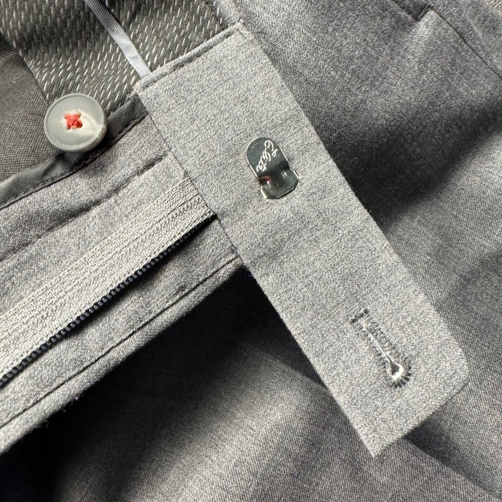 Awearness Kenneth Cole Awear-Tech Slim Fit Gray Suit Mens 30 Regular Wool Blend - Picture 10 of 15